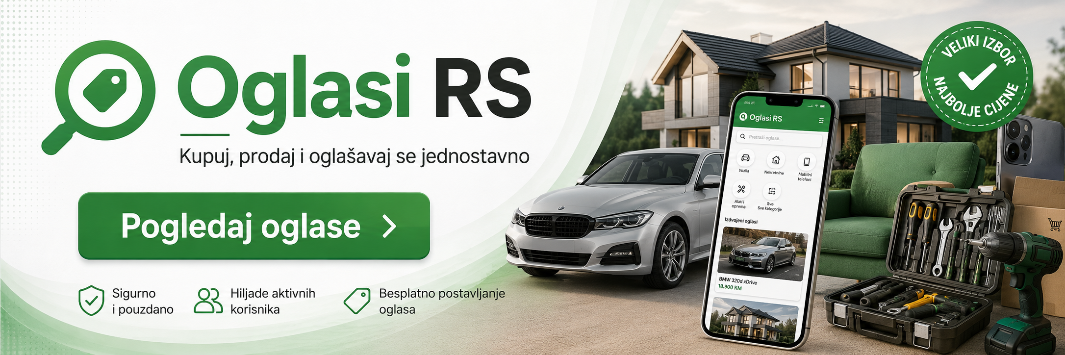 Oglasi RS — besplatni mali oglasi, kupovina i prodaja u Srbiji